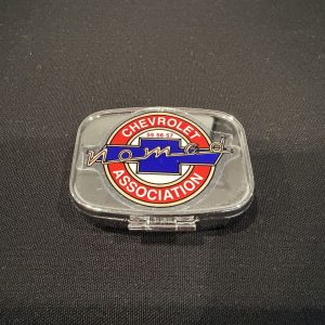 Pill box with Chevrolet Nomad Association Logo